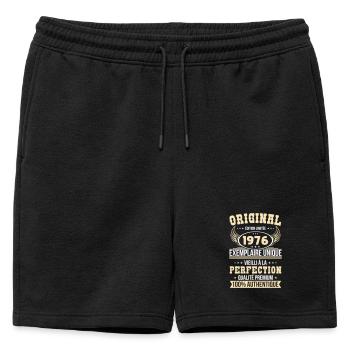 1976 – Exemplaire unique – Qualité premium - Short de survêtement homme premium - noir - Devant - AI Model Male 178 light (178cm)