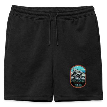 Illustration originale Parc Régional du Vercors - Short de survêtement homme premium - noir - Devant - AI Model Male 178 light (178cm)