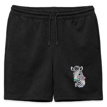 Poulains zébes - Short de survêtement homme premium - noir - Devant - AI Model Male 178 light (178cm)