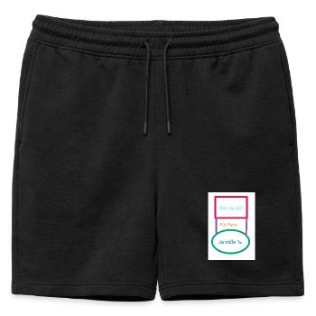 Antwort - Männer Premium Organic Sweatshorts - Schwarz - Vorne - AI Model Male 178 light (178cm)