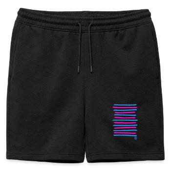 Lignes de graffiti pulvérisées, couleur d’impression librement sélectionnable - Short de survêtement homme premium - noir - Devant - AI Model Male 178 light (178cm)