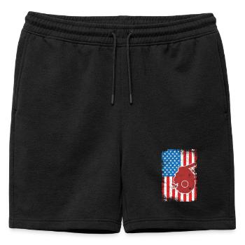 Apiculteur américain patriote - Short de survêtement homme premium - noir - Devant - AI Model Male 178 light (178cm)