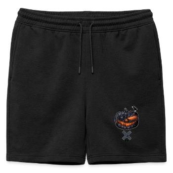 PUMPKINHEAD - CITROUILLE D’HALLOWEEN / CRÂNE - Short de survêtement homme premium - noir - Devant - AI Model Male 178 light (178cm)