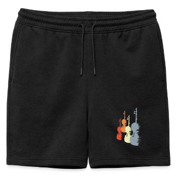 Croquis de violon - Short de survêtement homme premium - noir - Devant - AI Model Male 178 light (178cm)
