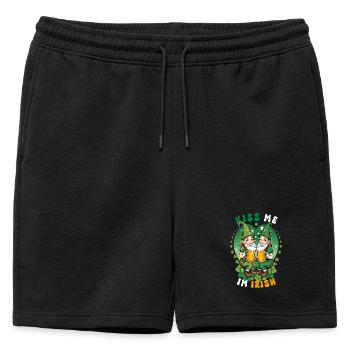 Embrasse-moi, je suis irlandaise - Short de survêtement homme premium - noir - Devant - AI Model Male 178 light (178cm)