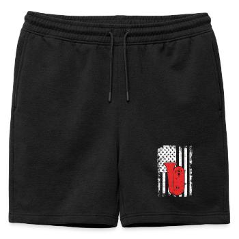 4 juillet USA Tuba - Short de survêtement homme premium - noir - Devant - AI Model Male 178 light (178cm)