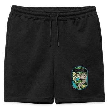 Illustration von Schloss Haar, Utrecht - Männer Premium Organic Sweatshorts - Schwarz - Vorne - AI Model Male 178 light (178cm)