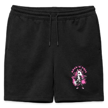 Licorne Rock 'n' Roll - Short de survêtement homme premium - noir - Devant - AI Model Male 178 light (178cm)