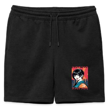 Tokyo, Japon - Short de survêtement homme premium - noir - Devant - AI Model Male 178 light (178cm)