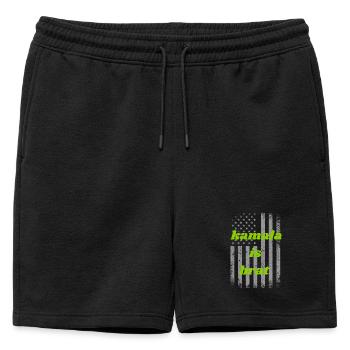 kamala is brat harris 2024 - Short de survêtement homme premium - noir - Devant - AI Model Male 178 light (178cm)