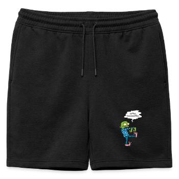 Besoin d'un café - Short de survêtement homme premium - noir - Devant - AI Model Male 178 light (178cm)