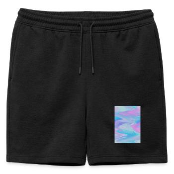 Vagues pastel - Short de survêtement homme premium - noir - Devant - AI Model Male 178 light (178cm)