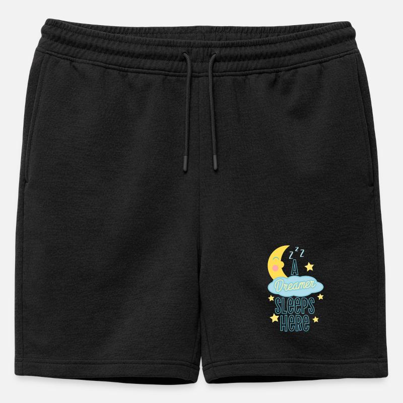 Schlafender Träumer Astronaut Design - Männer Premium Organic Sweatshorts - Schwarz