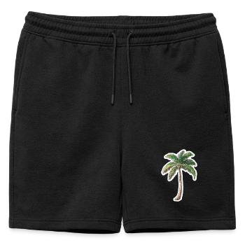 Palmier - Short de survêtement homme premium - noir - Devant - AI Model Male 178 light (178cm)