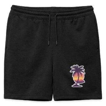 Palmier - Short de survêtement homme premium - noir - Devant - AI Model Male 178 light (178cm)