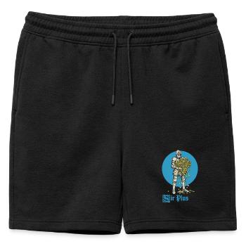 Sir Plus Chevalier Drôle Renaissance Faire Hommes GN - Short de survêtement homme premium - noir - Devant - AI Model Male 178 light (178cm)