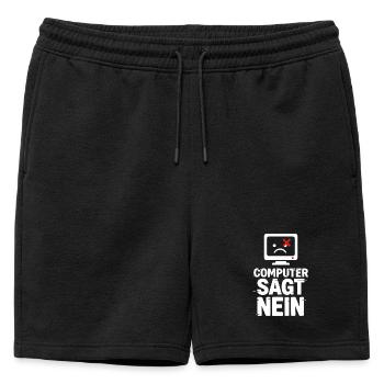 L'ordinateur dit pas de mème - Short de survêtement homme premium - noir - Devant - AI Model Male 178 light (178cm)