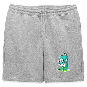 Monster Dose Cartoon Comic - Männer Premium Organic Sweatshorts - Grau meliert - Vorne - AI Model Male 178 light (178cm)