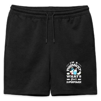 Pharmacist Pharmaceutical Technical - Mens' Premium Organic Sweatshorts - black - Front - AI Model Male 178 light (178cm)