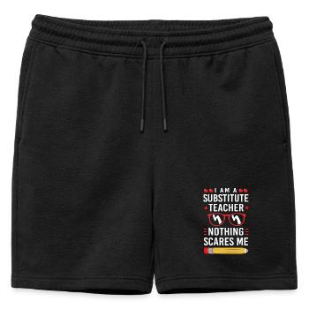 Professeur remplaçant Professeur remplaçant - Short de survêtement homme premium - noir - Devant - AI Model Male 178 light (178cm)