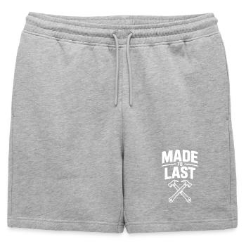 Made to Last - Mens' Premium Organic Sweatshorts - heather grey - Front - AI Model Male 178 light (178cm)