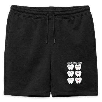 Dentiste réceptionniste - Short de survêtement homme premium - noir - Devant - AI Model Male 178 light (178cm)