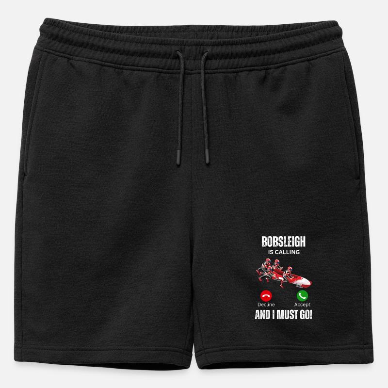 Bob ruft - Männer Premium Organic Sweatshorts - Schwarz