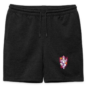Ganesha coloré votre dieu de la chance - Short de survêtement homme premium - noir - Devant - AI Model Male 178 light (178cm)