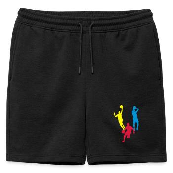Basket Ball / Basketball / Basktet-Ball / Sport - Mens' Premium Organic Sweatshorts - black - Front - AI Model Male 178 light (178cm)