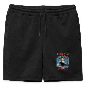 TITANIC création Louis RUNEMBERG © Adagp - Short de survêtement homme premium - noir - Devant - AI Model Male 178 light (178cm)