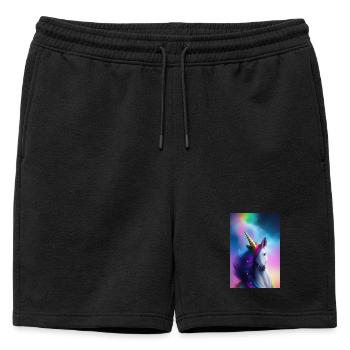 Licorne - Short de survêtement homme premium - noir - Devant - AI Model Male 178 light (178cm)