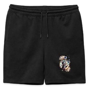 Bonne année, je vous souhaite le chaton mignon. - Short de survêtement homme premium - noir - Devant - AI Model Male 178 light (178cm)