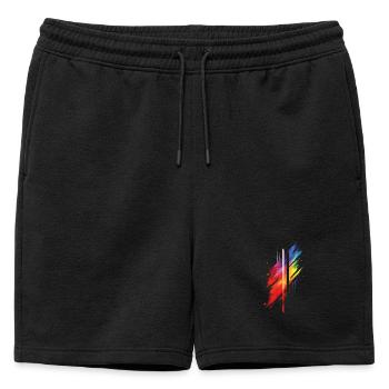 Subtil et cool Dripping Pride drapeau arc en ciel Design - Short de survêtement homme premium - noir - Devant - AI Model Male 178 light (178cm)