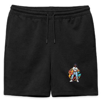 B-Girl Graffiti - Short de survêtement homme premium - noir - Devant - AI Model Male 178 light (178cm)