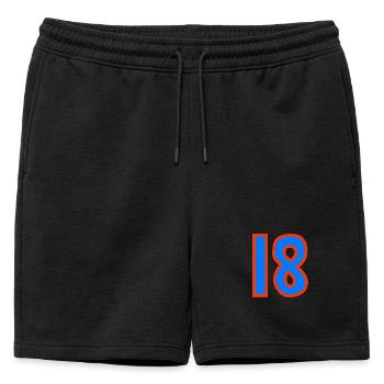18. 18 ANS. 18e ANNIVERSAIRE. ANNIVERSAIRE 18 ANS. - Short de survêtement homme premium - noir - Devant - AI Model Male 178 light (178cm)