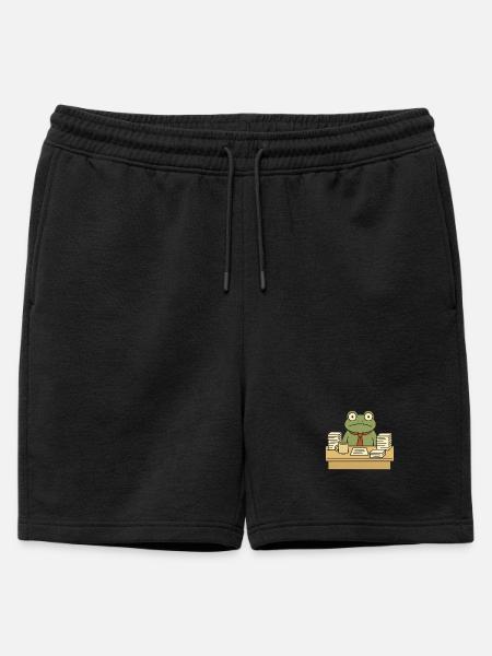 Business Frog - Mens' Premium Organic Sweatshorts - black