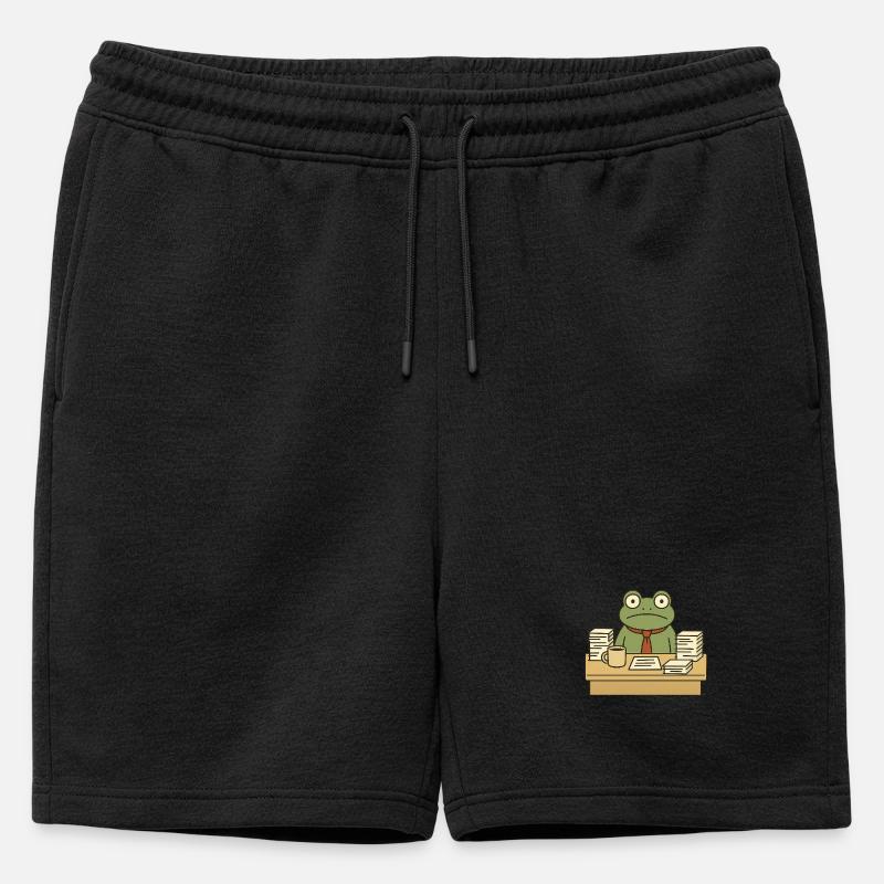 Business Frog - Mens' Premium Organic Sweatshorts - black