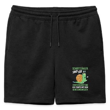 Pedometer? I use the motion detector - Mens' Premium Organic Sweatshorts - black - Front - AI Model Male 178 light (178cm)