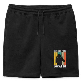 DJ Outfit Geschenke - Männer Premium Organic Sweatshorts - Schwarz - Vorne - AI Model Male 178 light (178cm)