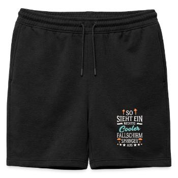 Voilà à quoi ressemble un parachutiste vraiment cool - Short de survêtement homme premium - noir - Devant - AI Model Male 178 light (178cm)