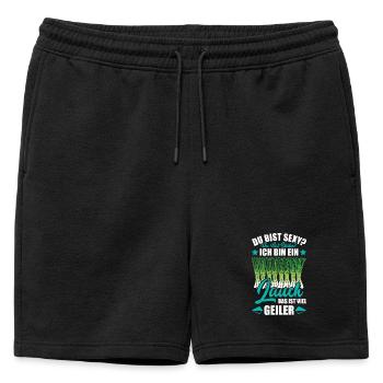 Gym TU ES PLUS RAIDE, JE SUIS UN POIREAU, C’EST ÇA - Short de survêtement homme premium - noir - Devant - AI Model Male 178 light (178cm)