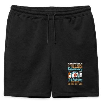 Pharmacien Technicien Pharmaceutique - Short de survêtement homme premium - noir - Devant - AI Model Male 178 light (178cm)