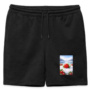 Priselberry - Dons du Grand Nord - Short de survêtement homme premium - noir - Devant - AI Model Male 178 light (178cm)