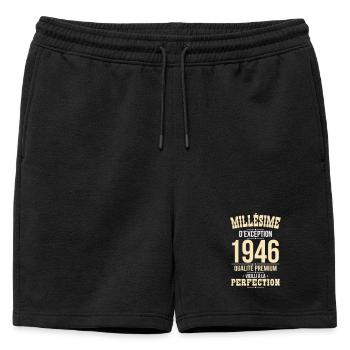 1946 – Millésime d’exception – Qualité premium - Short de survêtement homme premium - noir - Devant - AI Model Male 178 light (178cm)