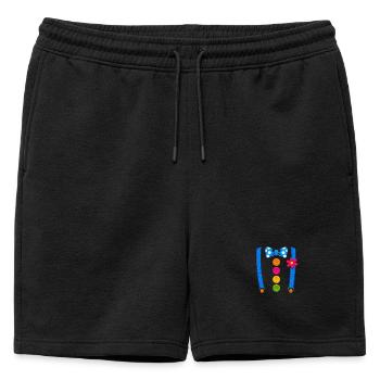 Carnaval du déguisement de clown drôle - Short de survêtement homme premium - noir - Devant - AI Model Male 178 light (178cm)