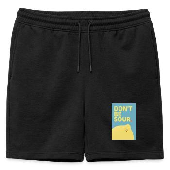 Ne soyez pas amer : design drôle d’affiche citron - Short de survêtement homme premium - noir - Devant - AI Model Male 178 light (178cm)