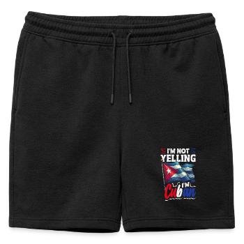 Cuba Pride & Home - Design du drapeau de Cuba - Short de survêtement homme premium - noir - Devant - AI Model Male 178 light (178cm)