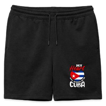 Cuba Pride & Home - Design du drapeau de Cuba - Short de survêtement homme premium - noir - Devant - AI Model Male 178 light (178cm)