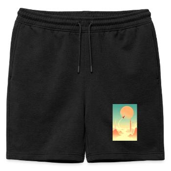 Premiers voyages au-delà des horizons lointains - Short de survêtement homme premium - noir - Devant - AI Model Male 178 light (178cm)