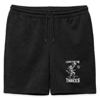basketball,cute,basketball,meme,cat,sport - Mens' Premium Organic Sweatshorts - black - Front - AI Model Male 178 light (178cm)